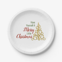 Haben Sie sich eine lustige kleine Weihnachtsplatt Pappteller