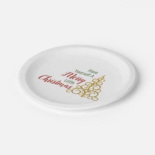 Haben Sie sich eine lustige kleine Weihnachtsplatt Pappteller (Schrägansicht)