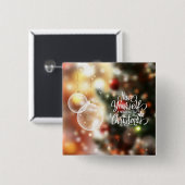 Haben Sie sich einen fröhlichen, kleinen Weihnacht Button (Vorne & Hinten)