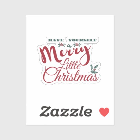 Haben Sie sich einen fröhlichen kleinen Weihnachts Aufkleber (Blatt)