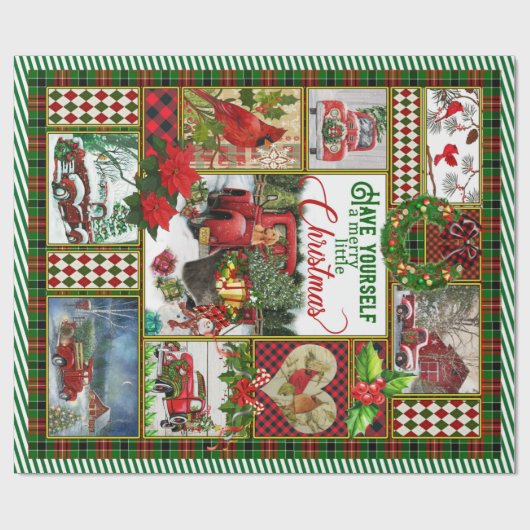 Haben Sie sich einen fröhlichen kleinen Weihnachts Geschenkpapier (Flach)