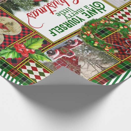 Haben Sie sich einen fröhlichen kleinen Weihnachts Geschenkpapier (Ecke)