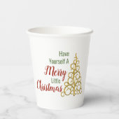 Haben Sie sich einen fröhlichen kleinen Weihnachts Pappbecher (Rückseite)