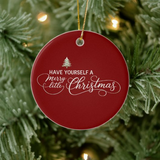 Haben Sie sich einen gemütlichen Weihnachtsferien? Keramik Ornament (Baum)