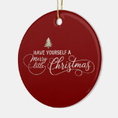 Haben Sie sich einen gemütlichen Weihnachtsferien? Keramik Ornament (Links)