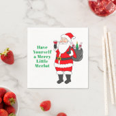 Haben Sie sich einen Merlot Santa Wine Serviette (Beispiel)