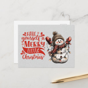 Haben Sie sich frohe kleine Weihnachts Schneemann Postkarte