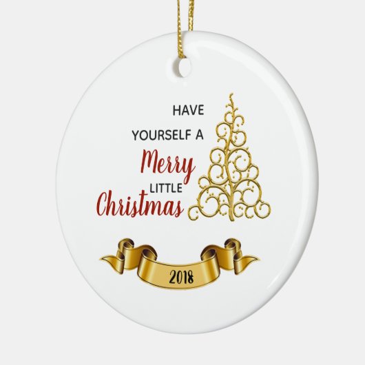 Haben Sie sich frohen wenig Weihnachten Keramik Ornament (Links)