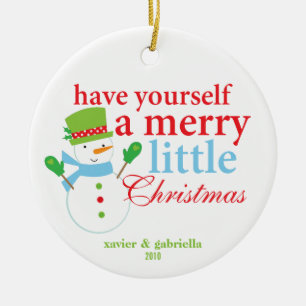 Haben Sie sich frohen wenig Weihnachten Keramikornament