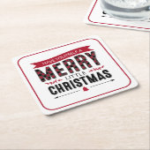 Haben Sie sich fröhliche kleine Rechteckiger Pappuntersetzer (angewinkelt)