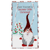 Haben Sie sich selbst ein Gnomey Red Gnome Weihnac Kleine Geschenktüte (Rückseite)
