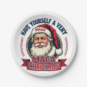 Haben Sie sich selbst eine Maga Weihnachten Trump  Pappteller