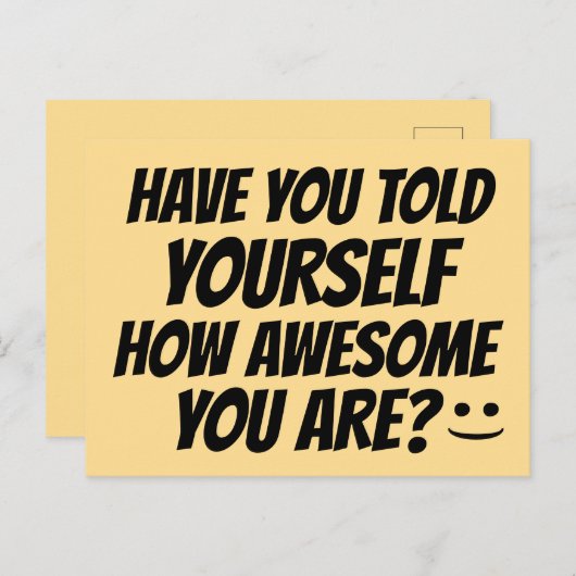 HABEN SIE SICH SELBST GESAGT, WIE PHANTASTISCH SIE POSTKARTE (Vorne/Hinten)