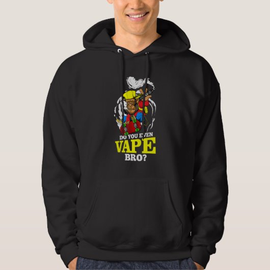 Haben Sie sogar Vape Bro Monkey mit einem Skateboa Hoodie (Vorderseite)