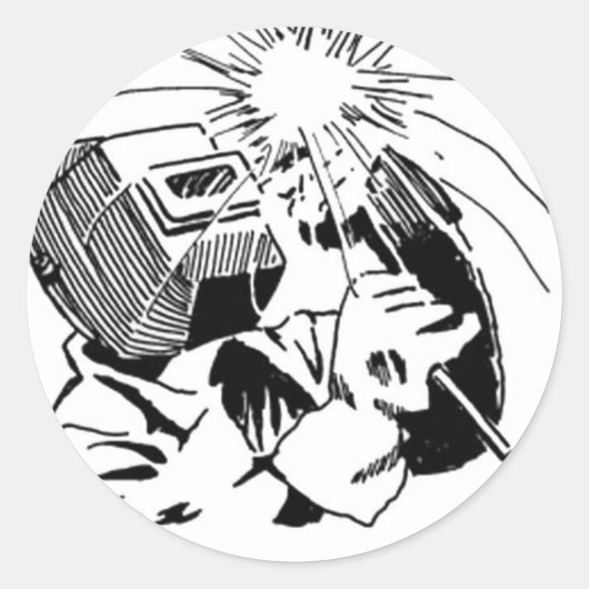 Haben Sie Spaß in Ihrer Zelle, ich wird schweißen! Runder Aufkleber (Vorderseite)