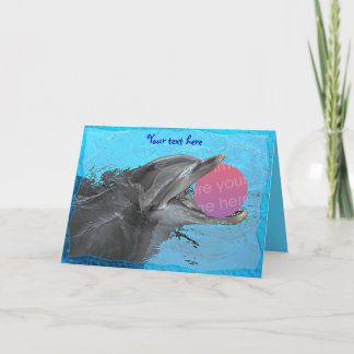 Haben Sie Spaß mit einem Delphin (Schablone 2) Karte