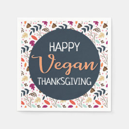 Haben Sie veganen Erntedank blauen Blumenorange Te Serviette