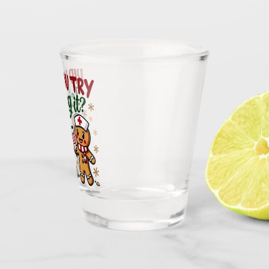 Haben Sie versucht, es lustig Gingerbrot nähren Schnapsglas (Rechts)