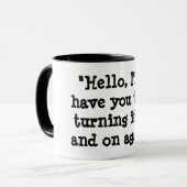 Haben Sie versucht, es mit Unterbrechungen zu Tasse (Vorderseite Links)