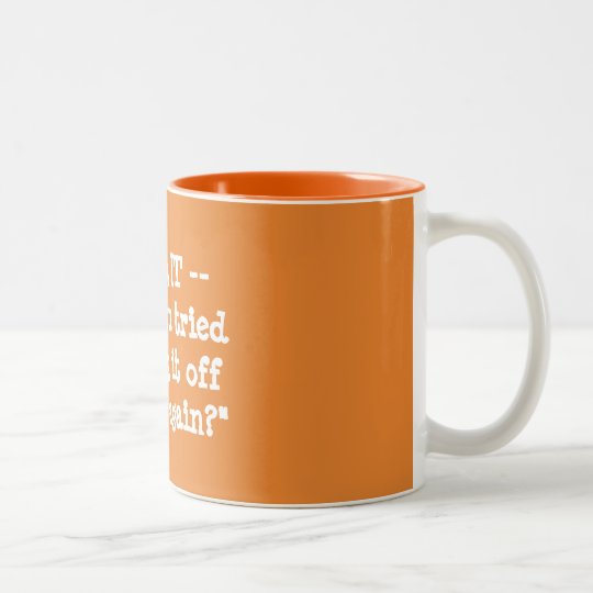 Haben Sie versucht, es mit Unterbrechungen zu Zweifarbige Tasse