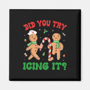 Haben Sie versucht, es Retro Weihnachtsbrot N Magnet