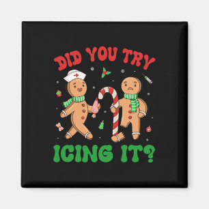 Haben Sie versucht, es Retro Weihnachtsbrot N Magnet