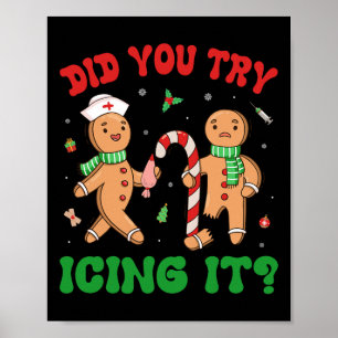 Haben Sie versucht, es Retro Weihnachtsbrot N Poster