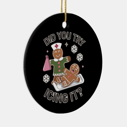 Haben Sie versucht, es Schule Krankenschwester Wei Keramik Ornament (Rechts)