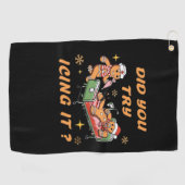 Haben Sie versucht, es zu imitieren, Weihnachten, Golfhandtuch (Horizontal)
