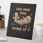 Haben Sie versucht, es zu imitieren, Weihnachten, Sockelschild (In Situ)