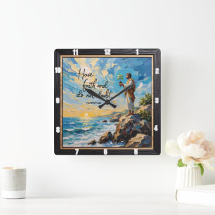 Haben Sie Vertrauen und tun Sie keinen Zweifel. Ma Quadratische Wanduhr