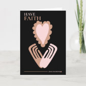 Haben Sie Vertrauen Zitat Herz Hand Hand gut erhal Dankeskarte (Vorderseite)