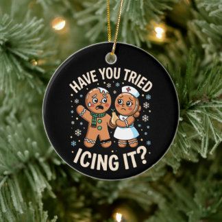 Haben Sie Weihnachts-Gingerbread-Weihnachtsplätzch Keramik Ornament