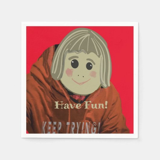 Haben Spaß Comic Serviette (Vorderseite)