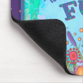 Haben Spaß farbenfrohe Wildblumen Libellen Mousepad (Ecke)