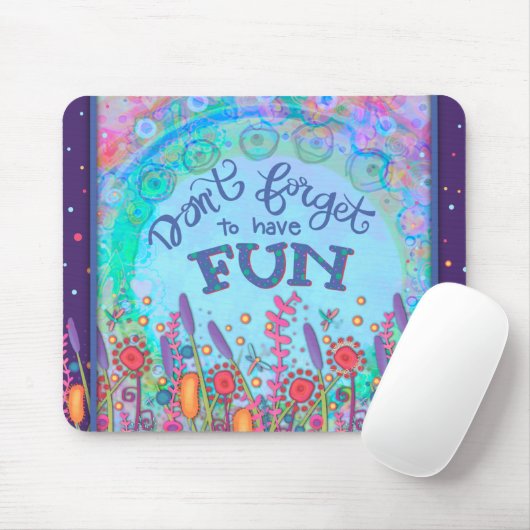 Haben Spaß farbenfrohe Wildblumen Libellen Mousepad (Mit Mouse)