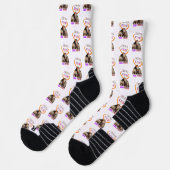 Haben Spaß mit Krampus Weihnachten Spooky Dezember Socken (Links)