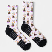 Haben Spaß mit Krampus Weihnachten Spooky Dezember Socken (Rechts)