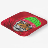 Haben Spaß Winter Tiger Paper Teller (Gewinkelt)