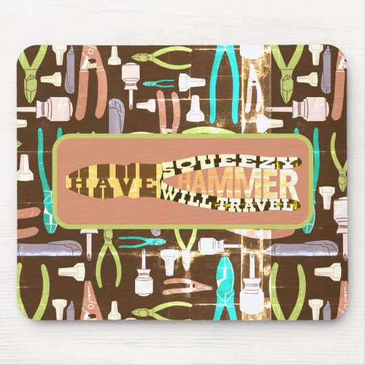 Haben Squeezy Hammer wird Retro reisen Mousepad (Vorne)