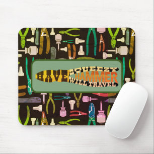 Haben Squeezy Hammer wird Retro reisen Mousepad