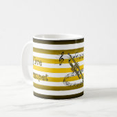 Haben Trumpet ~ Will Reise ~ Musical Stripes ~ Kaffeetasse (Vorderseite Links)