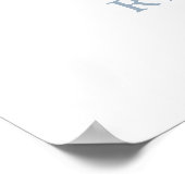 Haben und halten Sie trosty Blue Wedding Willkomme Poster (Ecke)