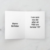 HABEN WIR DIE NACHRICHTEN GEHÖRT? SIE WERDEN 60 GE KARTE (Innenseite)