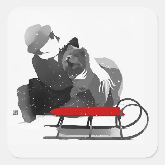 HABEN WIR FUN Chow Aufkleber? Quadratischer Aufkleber (Vorderseite)