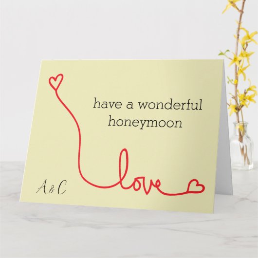 haben wunderbare Flitterwochen Karte (Gelbe Blume)