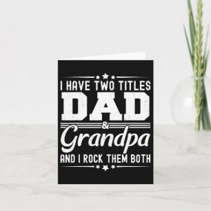 Haben zwei Titel Papa und Opa Lustiger Vatertag Karte