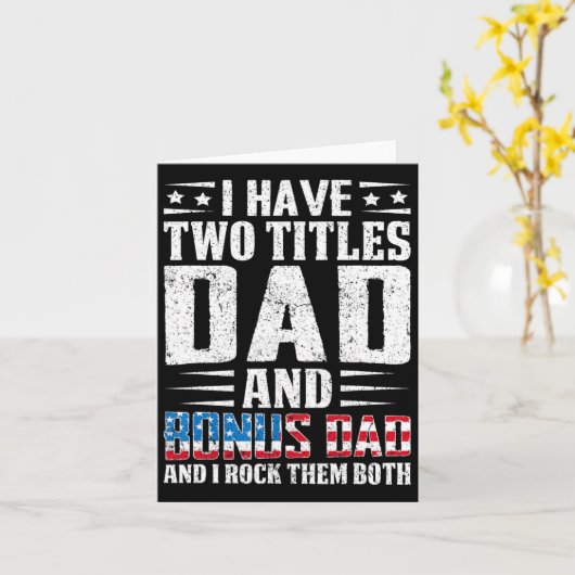 Haben zwei Titel Vater und Bonus Vater Funny Vater Karte (Gelbe Blume)