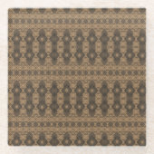 Habesha Tibeb geometrisches Muster Glasuntersetzer (Vorderseite)