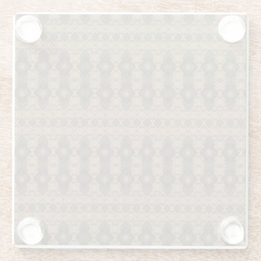 Habesha Tibeb geometrisches Muster Glasuntersetzer (Rückseite)